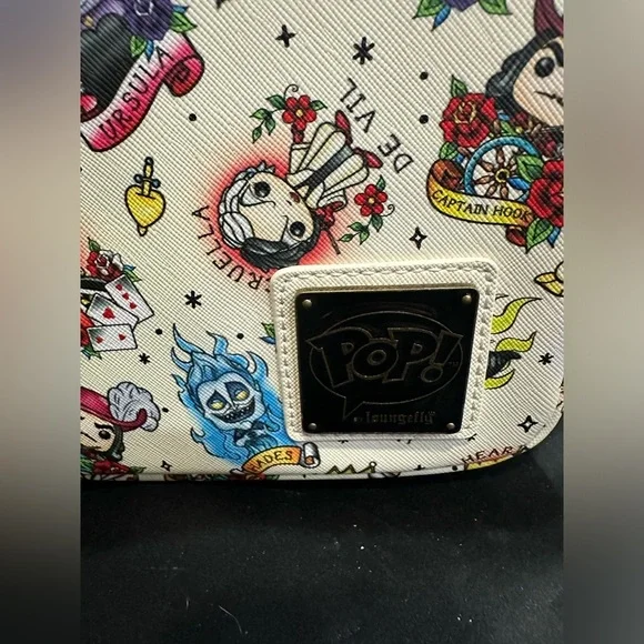 Loungefly POP Disney Villains Tattoo All Over Print Backpack NWT​​ - Picture 5 of 5